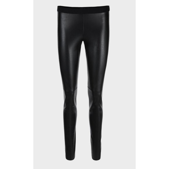 Marc Cain Artificial Leather High Rise Slim Skinny Trouser Pants Leggings Sexy 8 - Picture 3 of 16